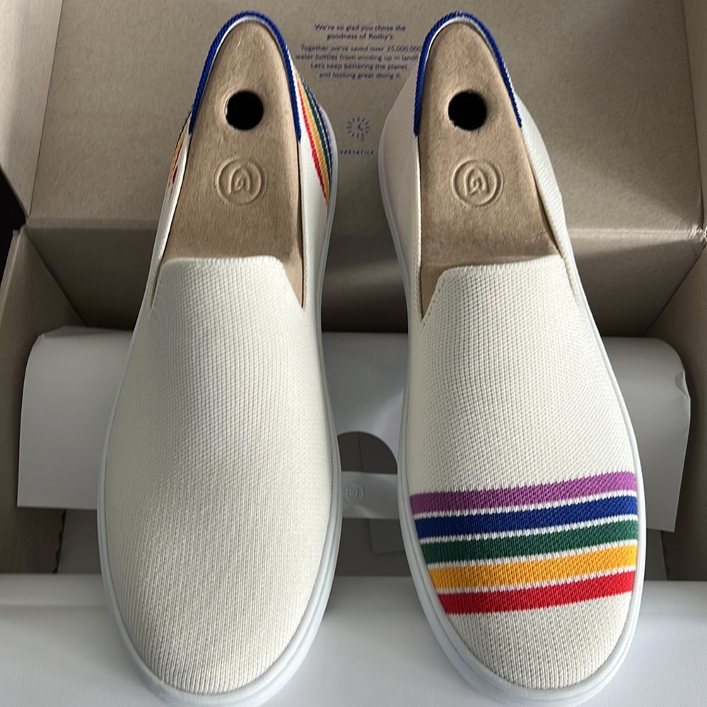 NIB Retired Rothy’s Rainbow Pride Sneakers - Limited SF edition